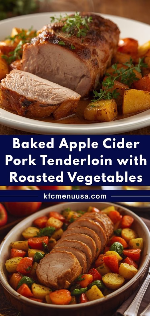 Baked Apple Cider Pork Tenderloin with Roasted Veggies Recipe