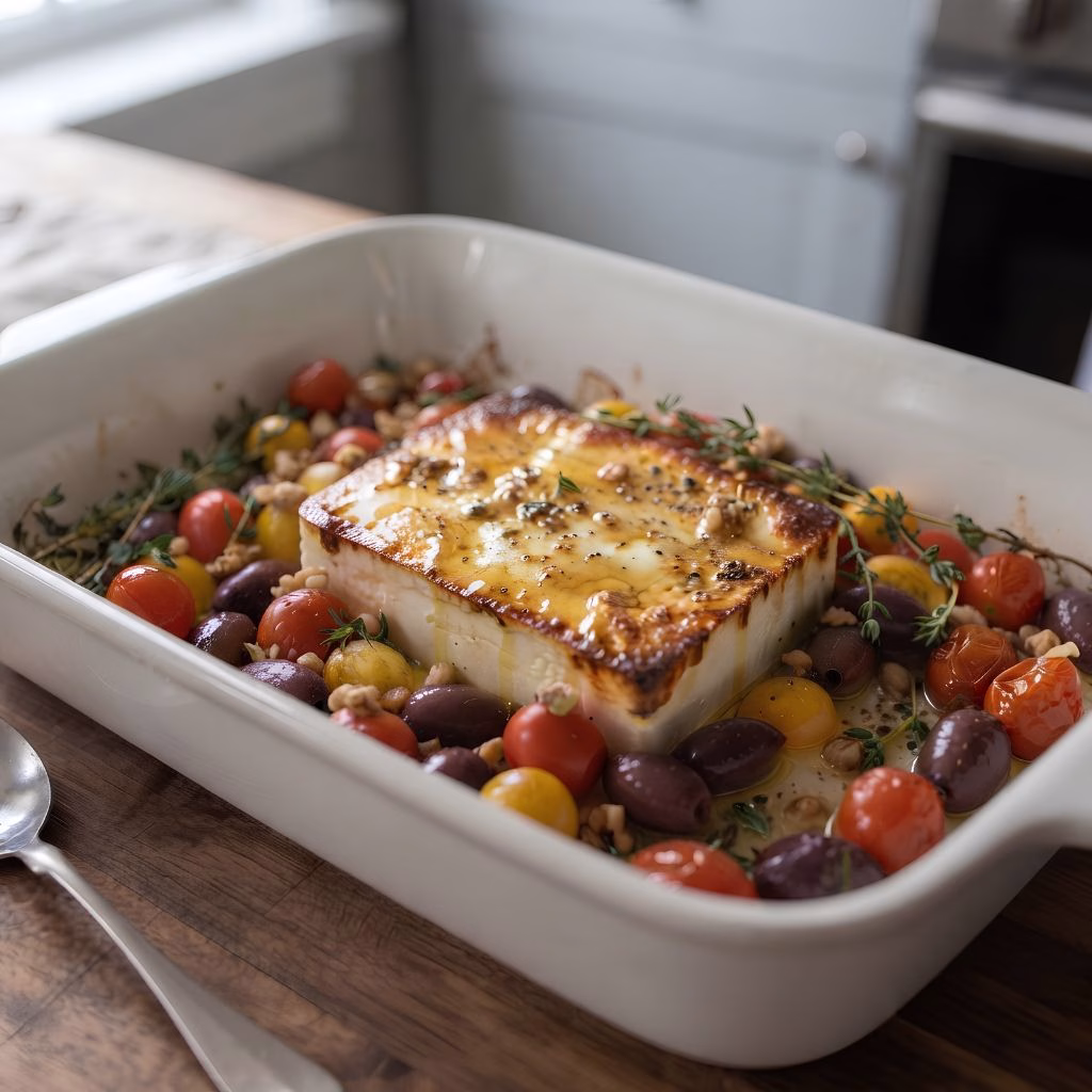 Baked Feta with Honey Dessert Twist Recipe