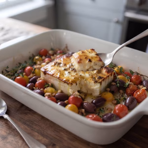Baked Feta with Honey Dessert Twist Recipe