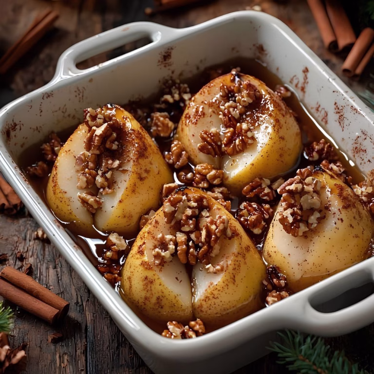 Baked Pears with Honey and Walnuts Recipe