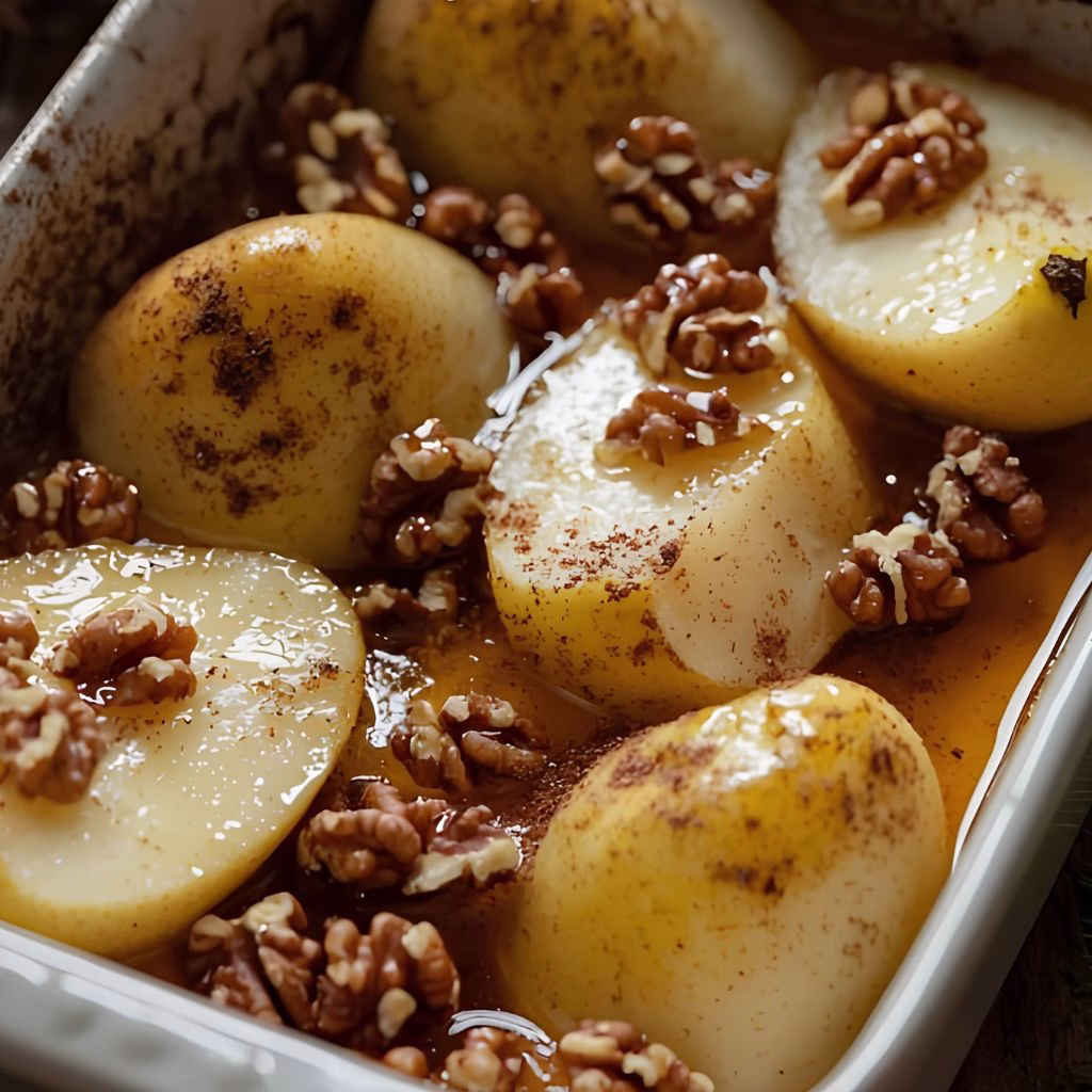Baked Pears with Honey and Walnuts Recipe