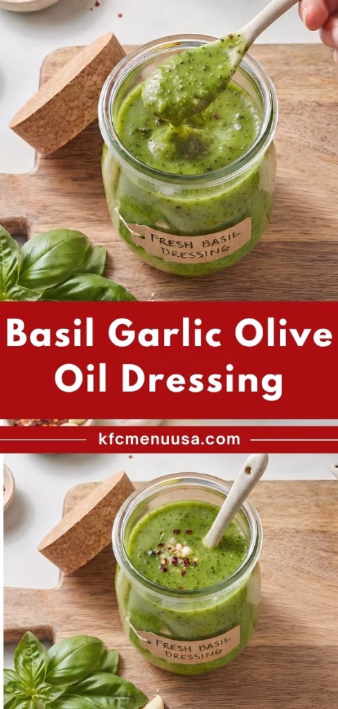 Basil Garlic Olive Oil Dressing Recipe