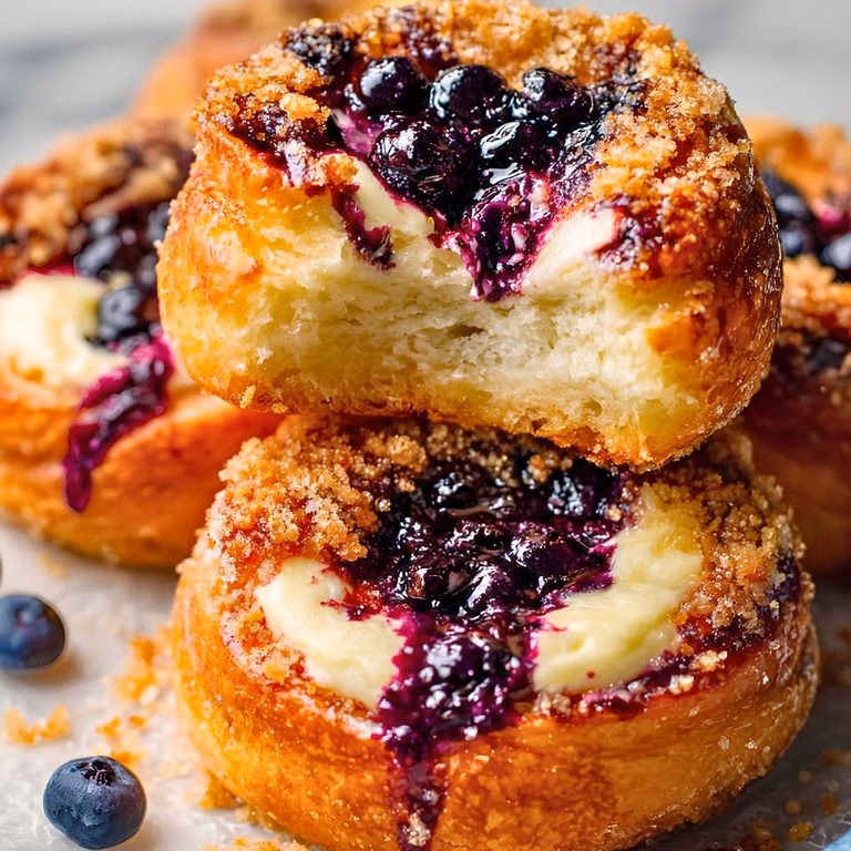 Blueberry Cheese Brioche Buns Recipe