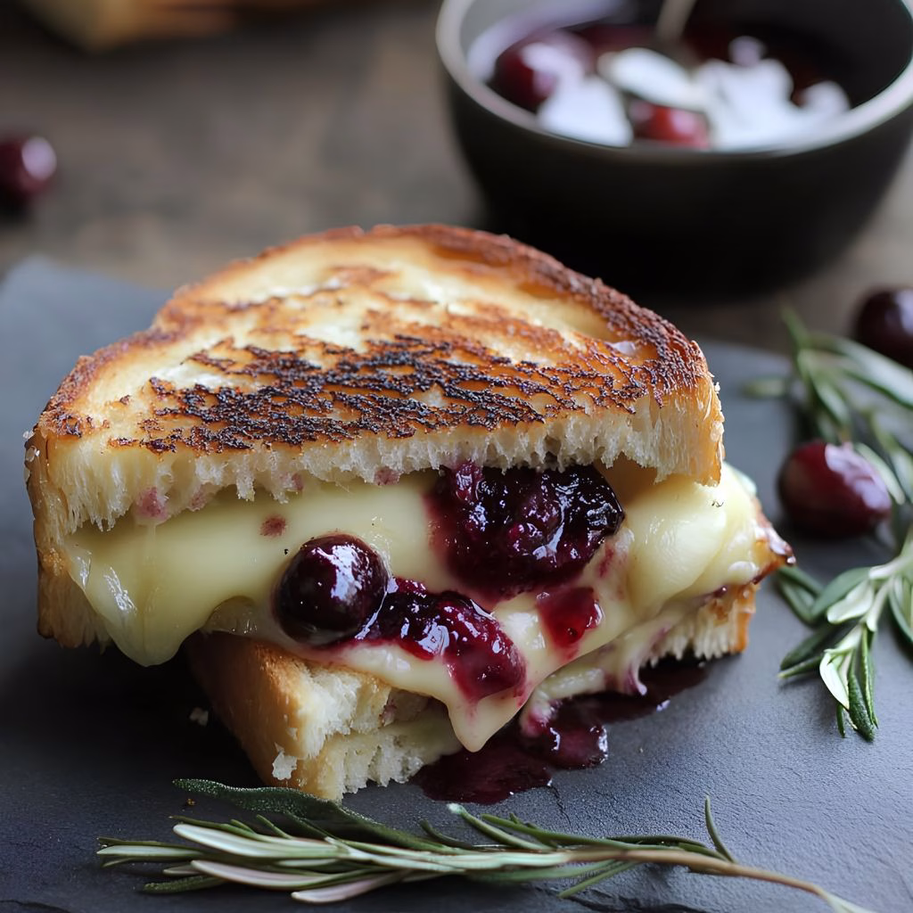Brie Cranberry Grilled Cheese Recipe