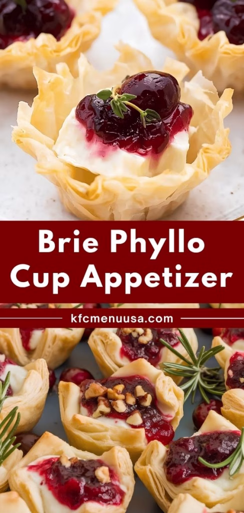 Brie Phyllo Cup Appetizer Recipe