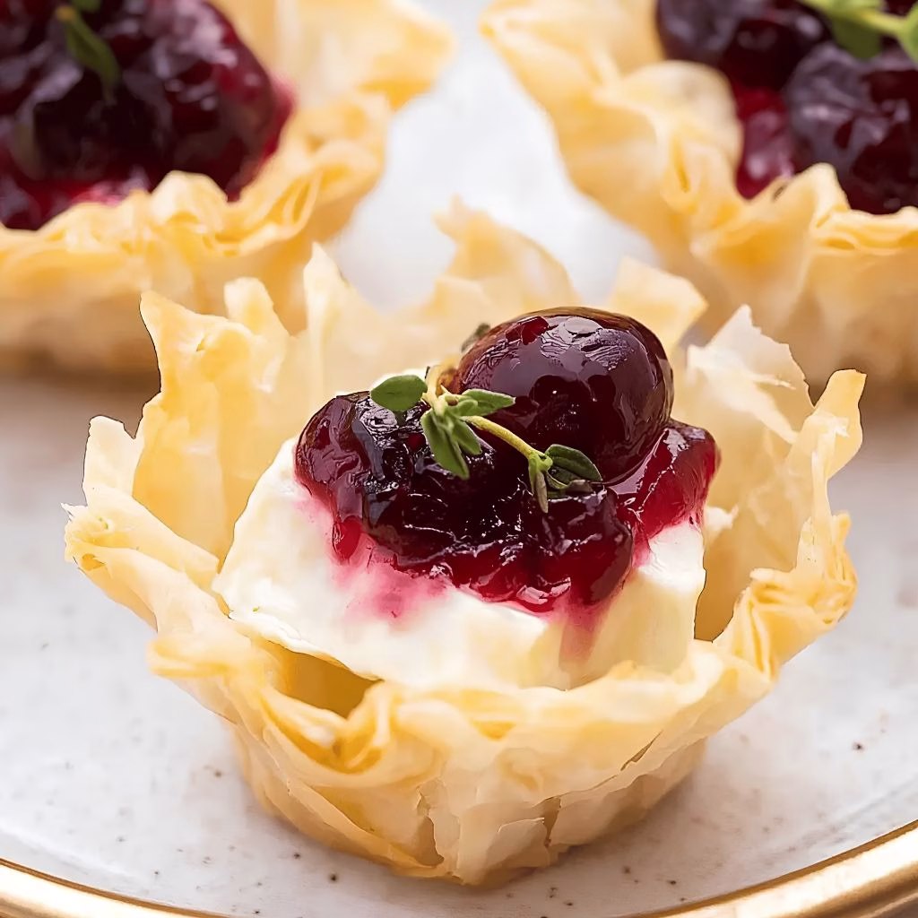 Brie Phyllo Cup Appetizer Recipe
