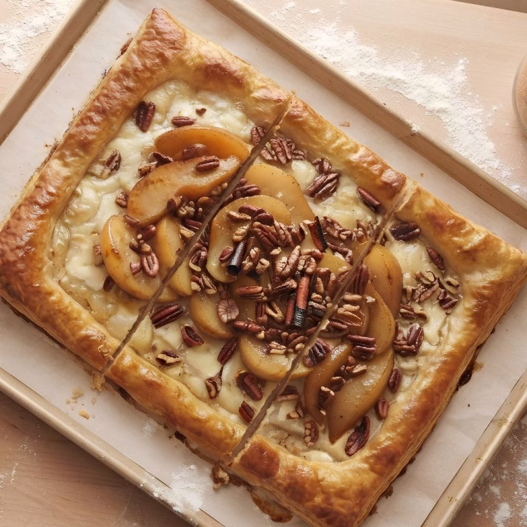 Caramelized Pear and Brie Puff Pastry Recipe