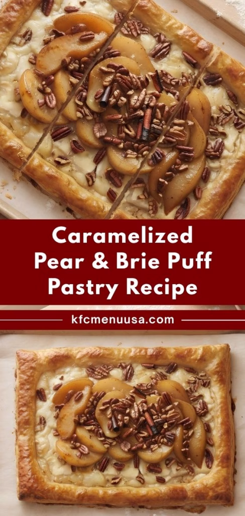 Caramelized Pear and Brie Puff Pastry Recipe