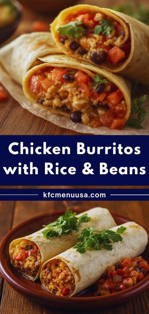 Chicken Burritos with Rice and Beans Recipe
