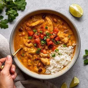 Chicken Chili Over Rice Recipe