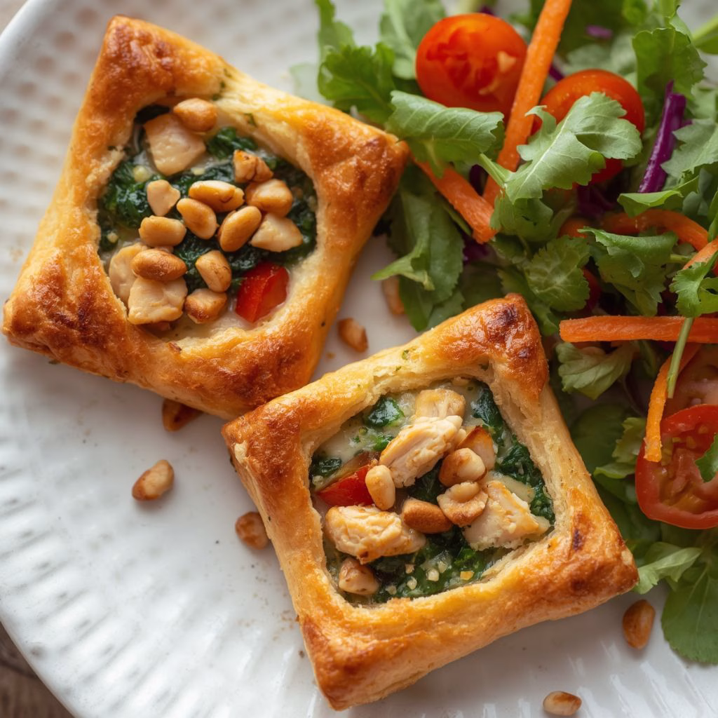 Chicken Puff Pastry Tarts Recipe