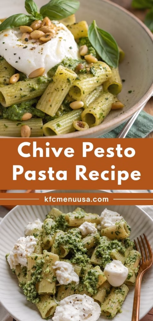 Chive Pesto Pasta Recipe