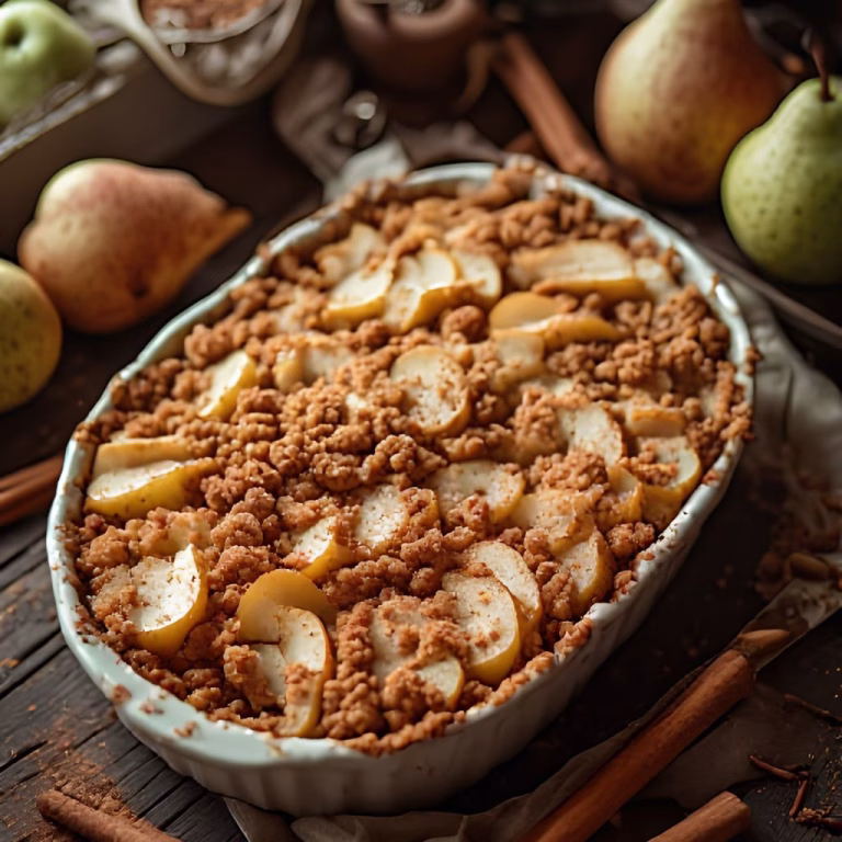 Cinnamon Pear Crumble Recipe
