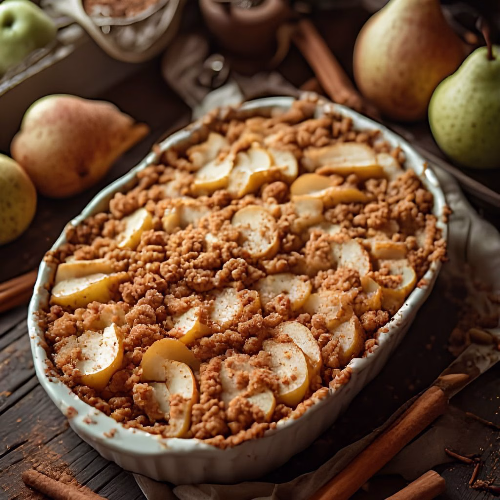 Cinnamon Pear Crumble Recipe
