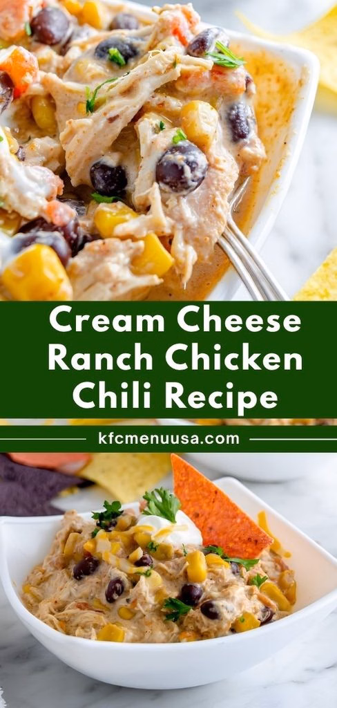 Cream Cheese Ranch Chicken Chili Recipe