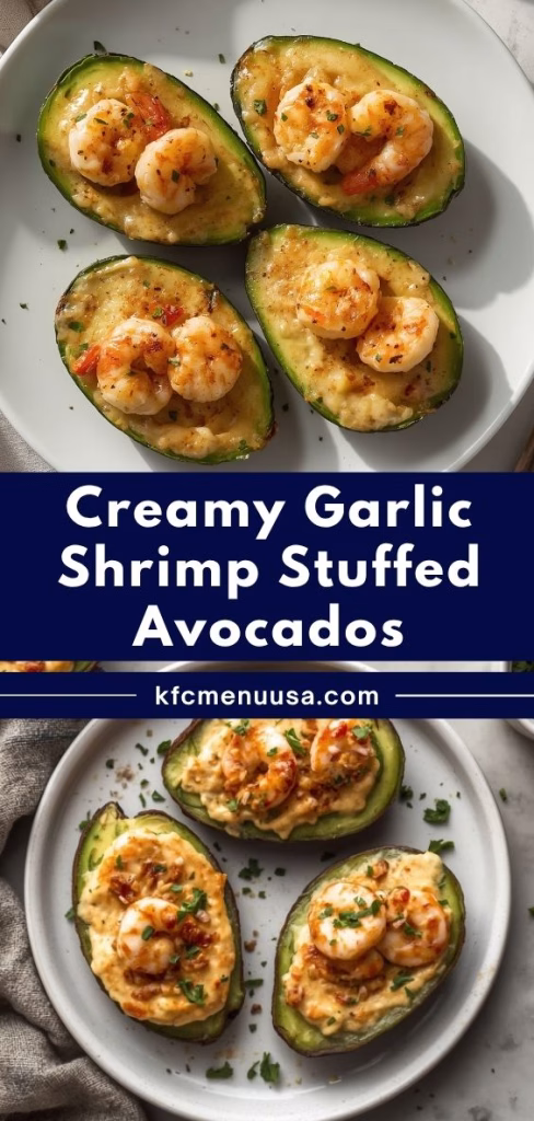 Creamy Garlic Shrimp Stuffed Avocados Recipe