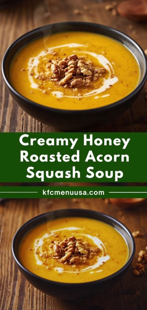 Creamy Honey Roasted Acorn Squash Soup Recipe