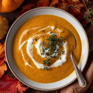 Creamy Honey Roasted Acorn Squash Soup Recipe