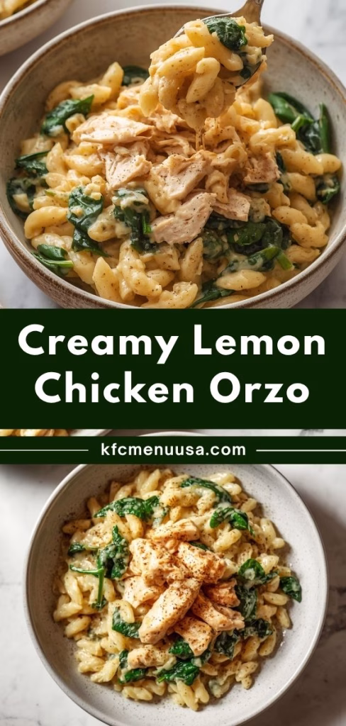 Creamy Lemon Chicken Orzo Recipe