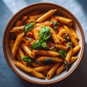 Creamy Spinach Tomato Pasta Recipe