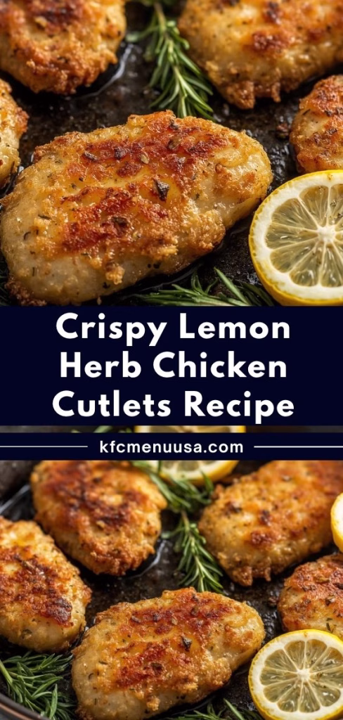 Crispy Lemon Herb Chicken Cutlets Recipe