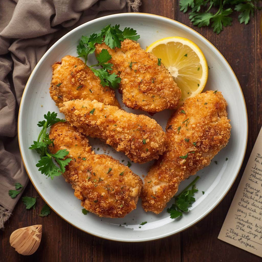 Crispy Lemon Parmesan Chicken Tenders Recipe