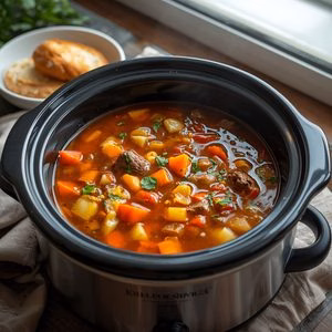 Crock Pot Beef Vegetable Soup Recipe