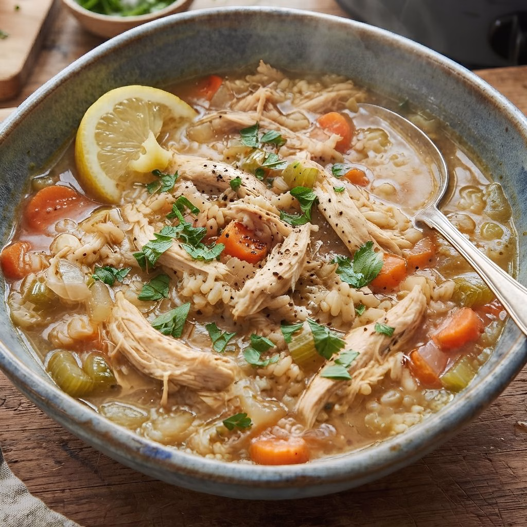 Crock Pot Chicken Rice Soup Recipe