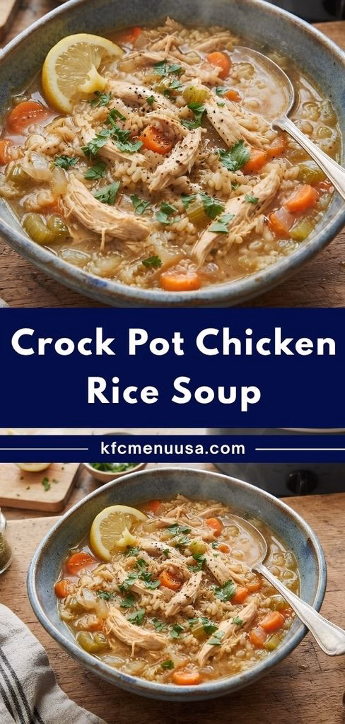 Crock Pot Chicken Rice Soup Recipe
