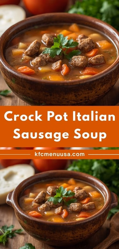 Crock Pot Italian Sausage Soup Recipe