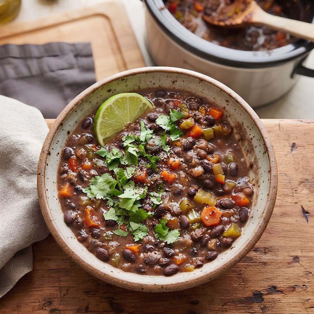 Crockpot Black Bean Soup Recipe