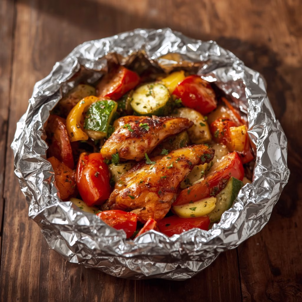 Foil Pack Chicken and Veggies Recipe