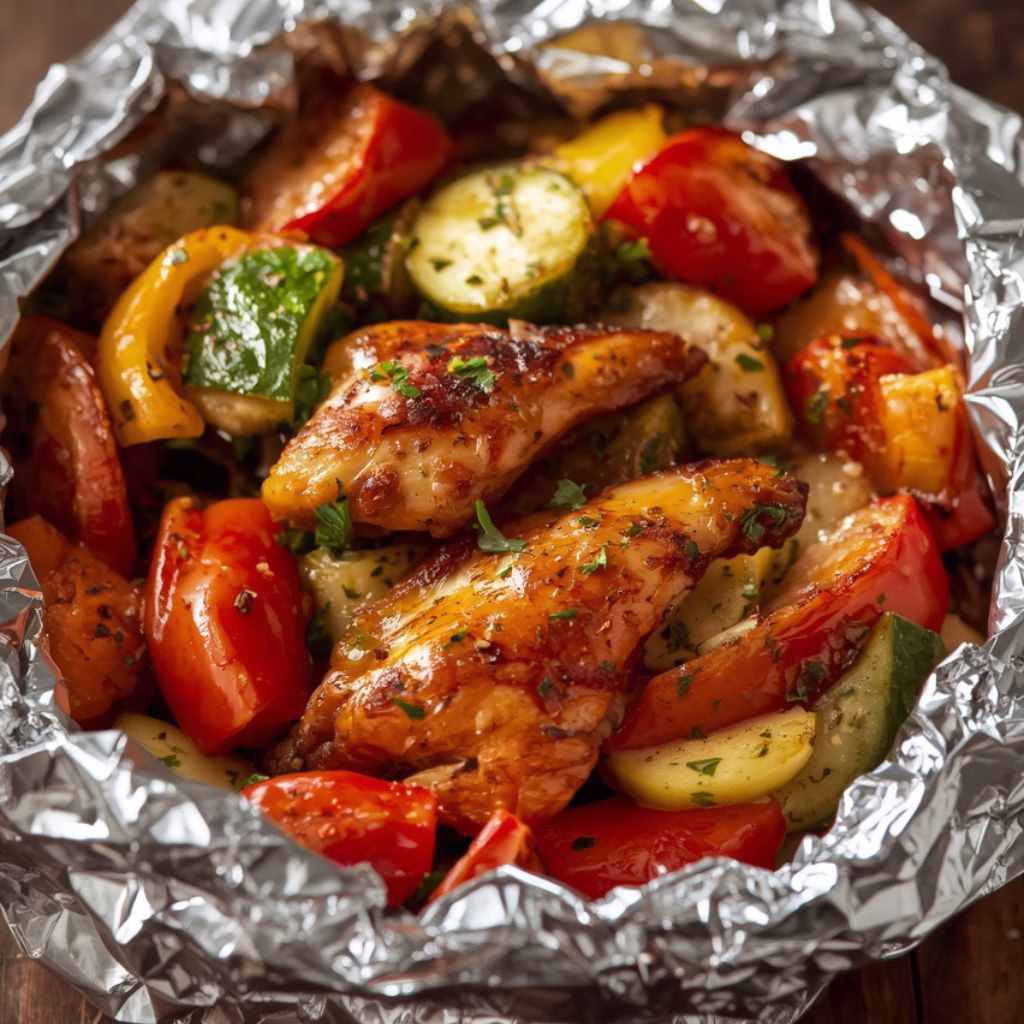 Foil Pack Chicken and Veggies Recipe