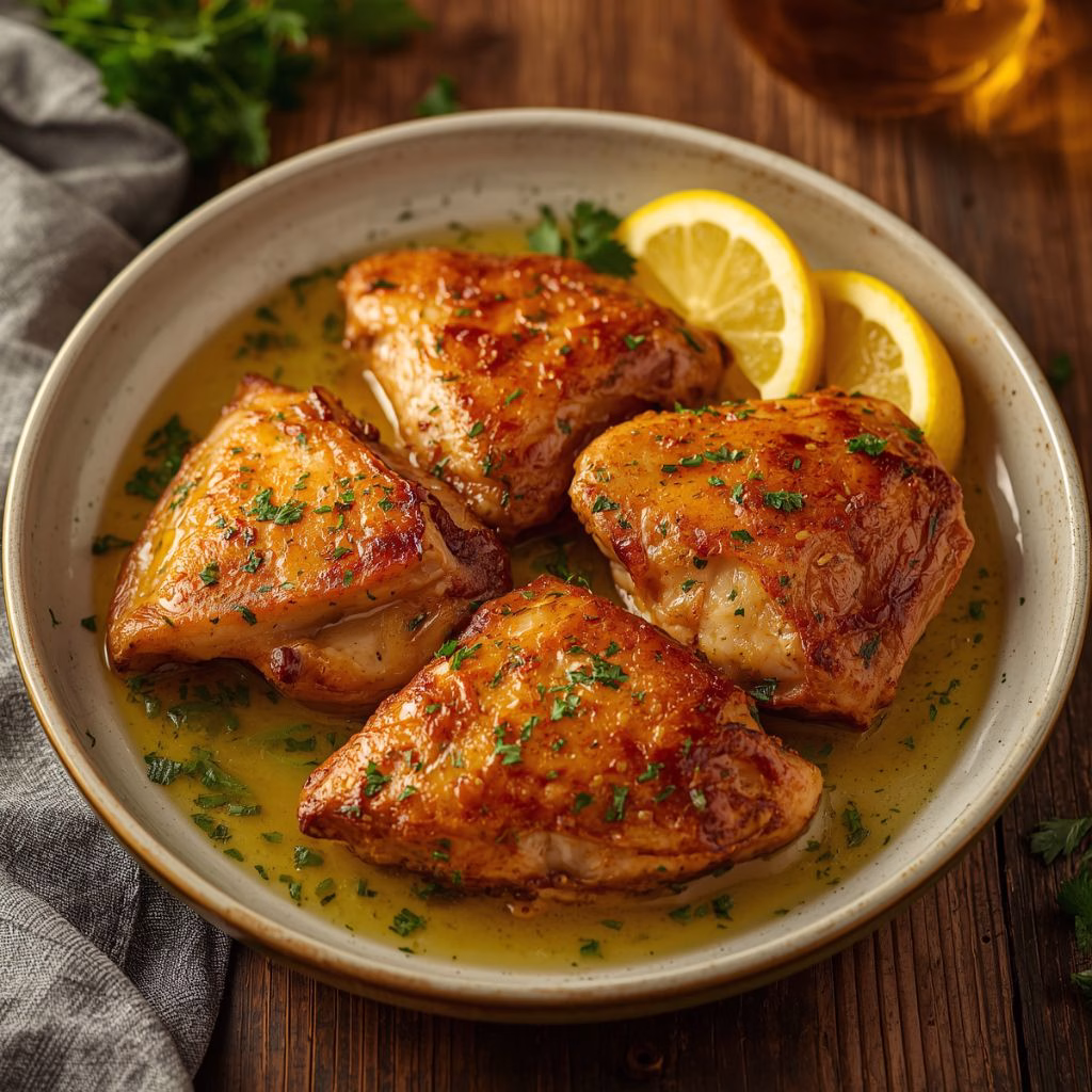 Garlic Butter Lemon Chicken Thighs Recipe
