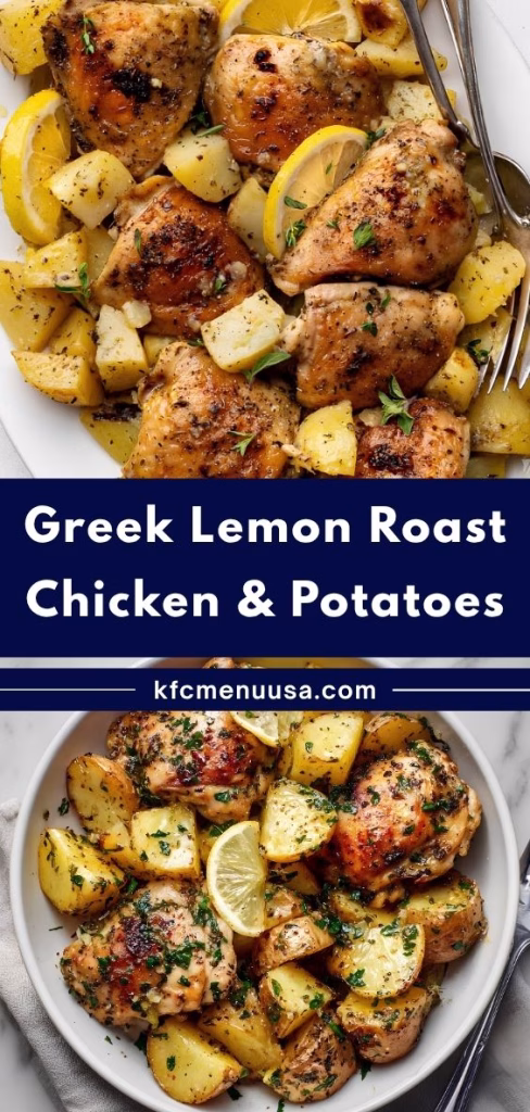 Greek Lemon Roast Chicken & Potatoes Recipe