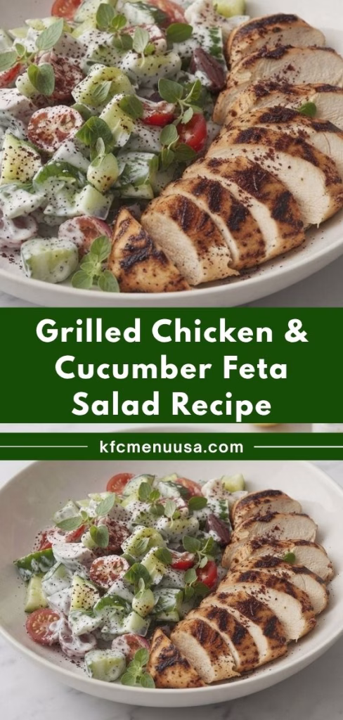 Grilled Chicken & Cucumber Feta Salad Recipe