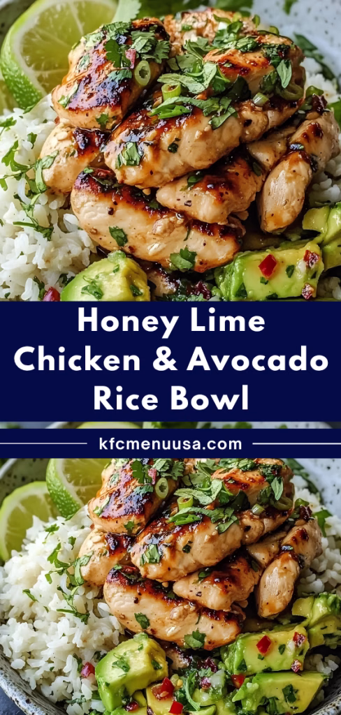 Honey Lime Chicken & Avocado Rice Bowl Recipe