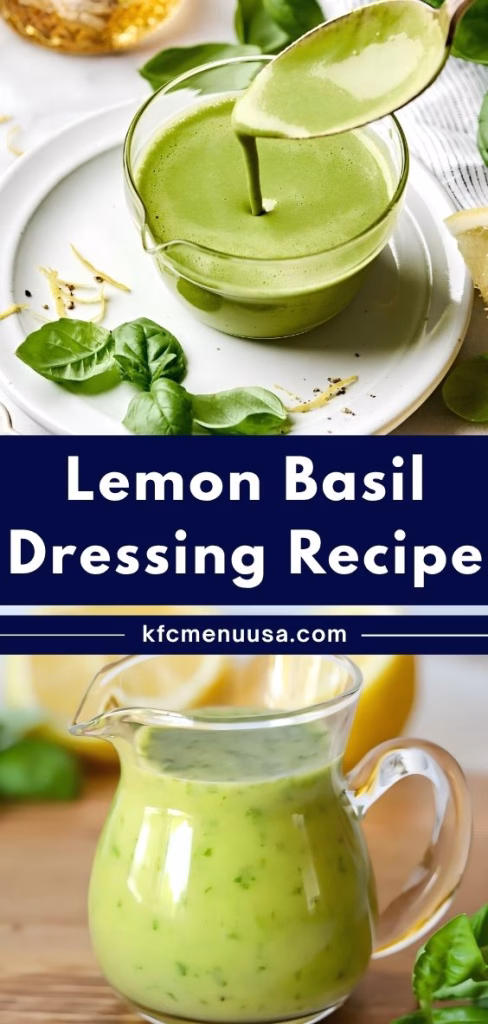 Lemon Basil Dressing Recipe