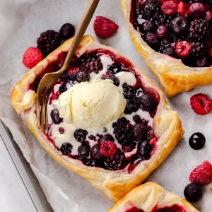 Mixed Berry Puff Pastry Tart Recipe
