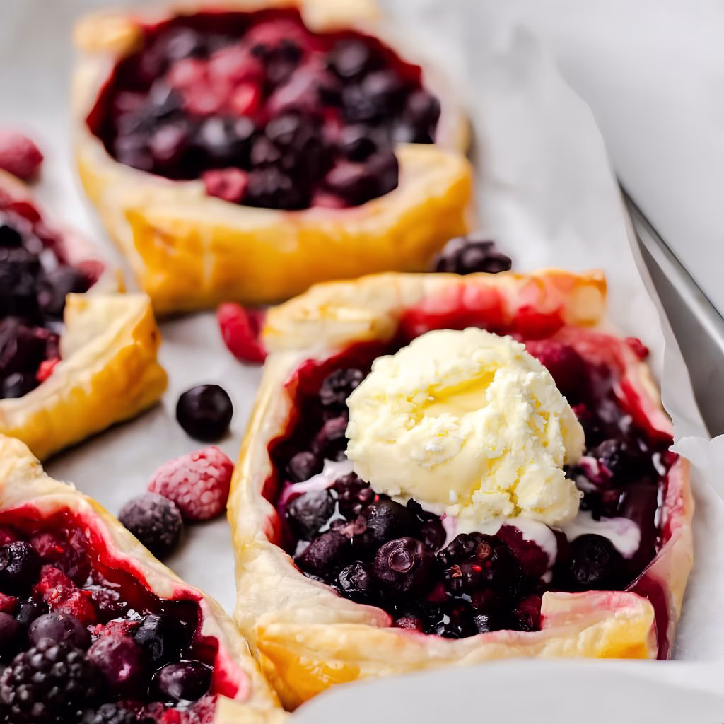 Mixed Berry Puff Pastry Tart Recipe