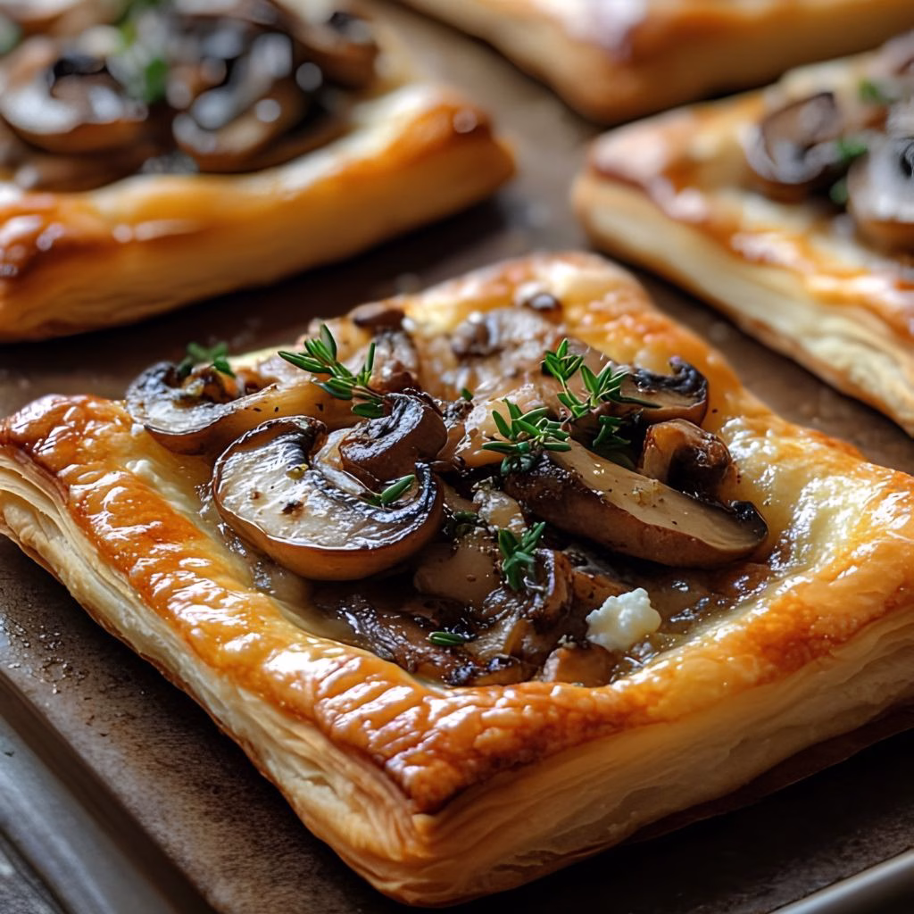 Mushroom Puff Pastry Tart Recipe
