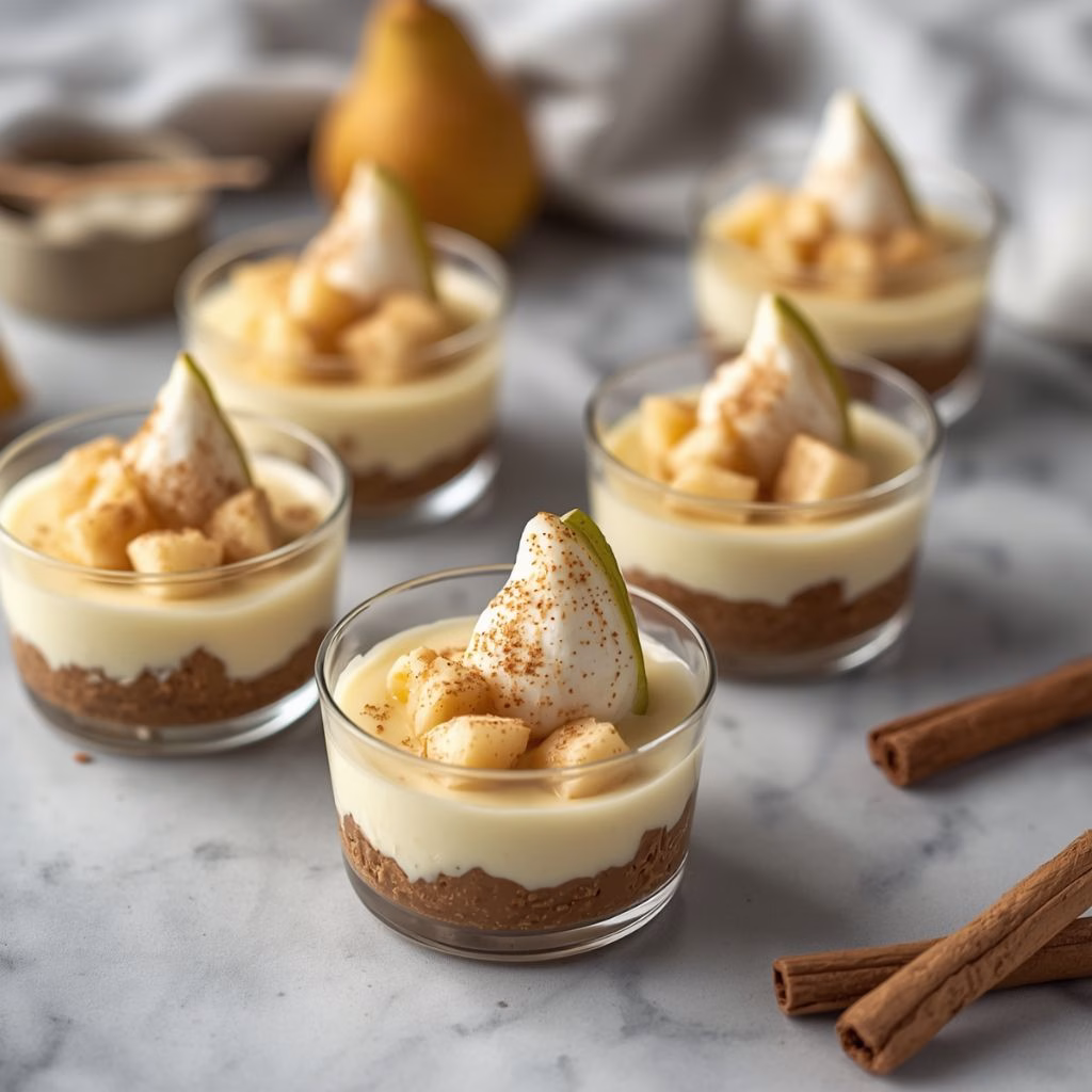 No-Bake Pear Cheesecake Cups Recipe