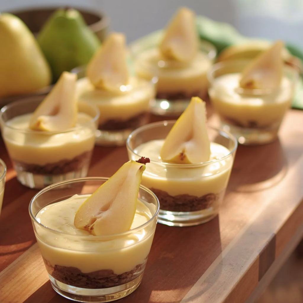 No-Bake Pear Cheesecake Cups Recipe