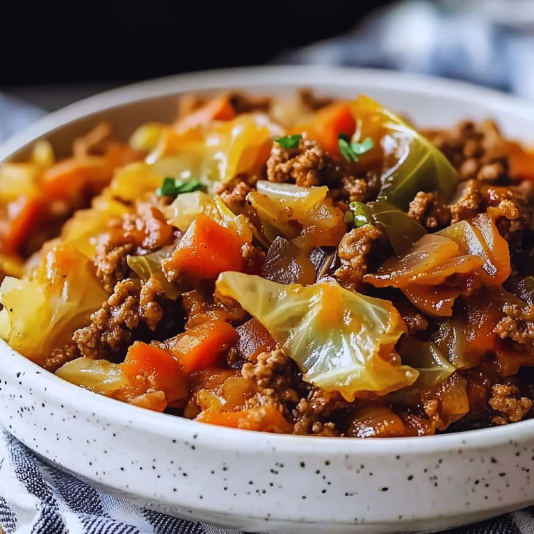 One-Pot Cabbage and Ground Beef Skillet Recipe