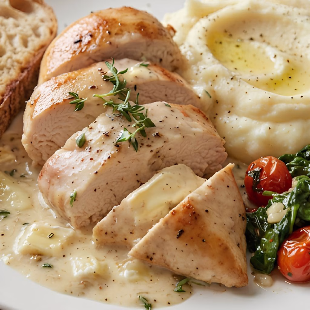 Pan Seared Chicken with Brie Sauce Recipe