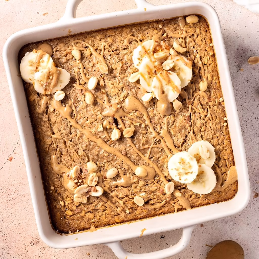 Peanut Butter Banana Baked Oatmeal Recipe