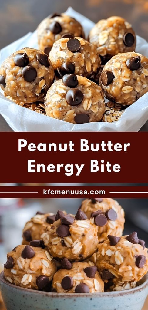 No Bake Peanut Butter Energy Bites Recipe