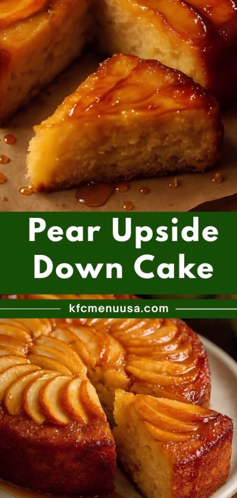 Pear Upside Down Cake Recipe