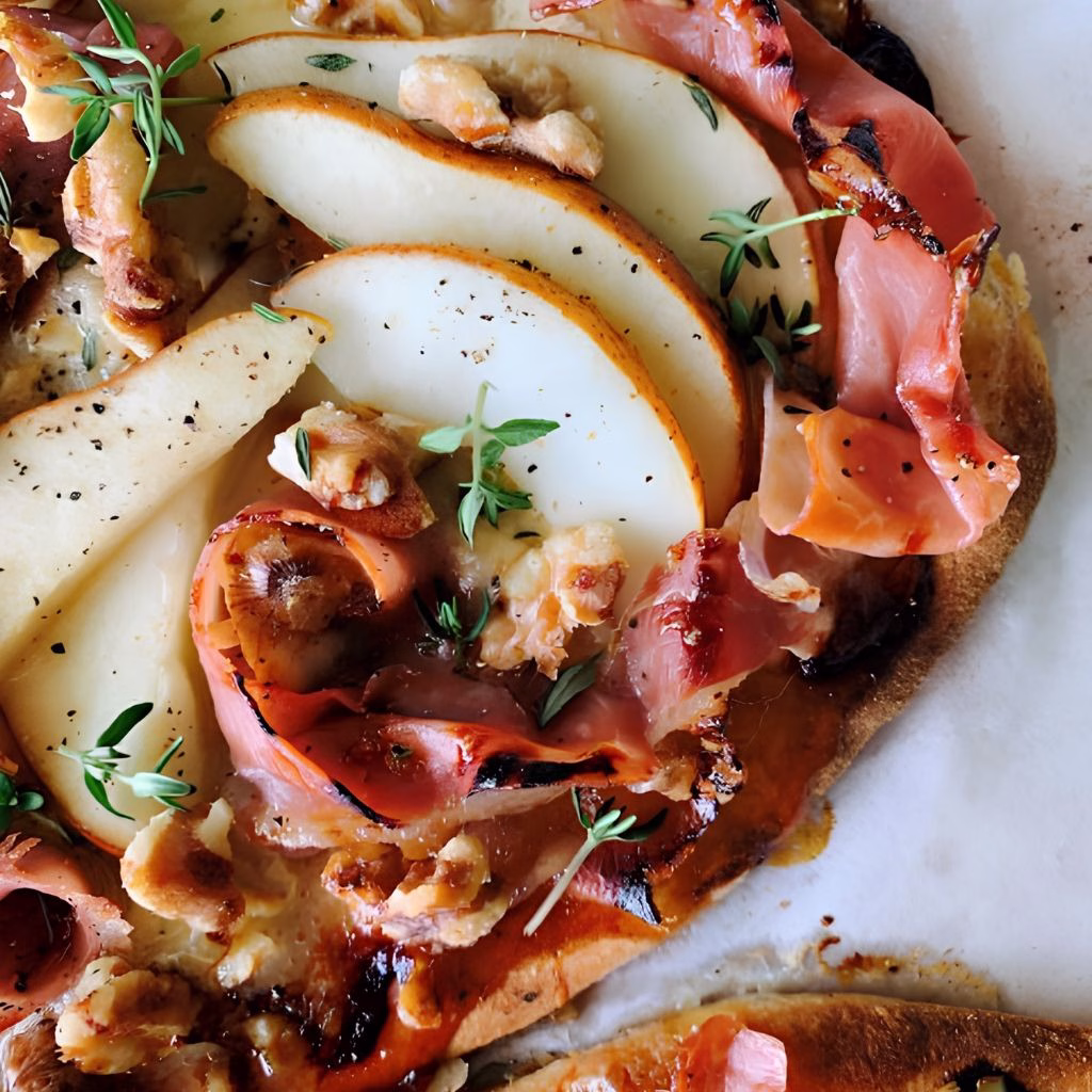 Pear and Prosciutto Flatbread Recipe