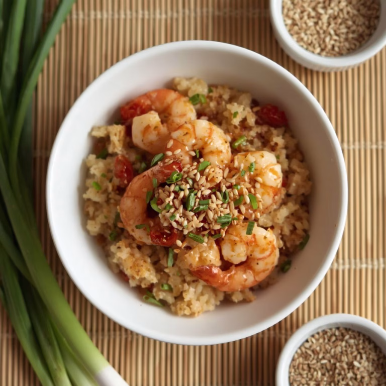 Prawn Fried Rice with Egg & Scallions Recipe